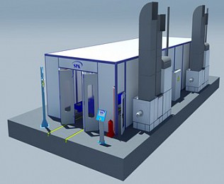 Окрасочно-сушильная камера тупикового типа SPK-17.6.3